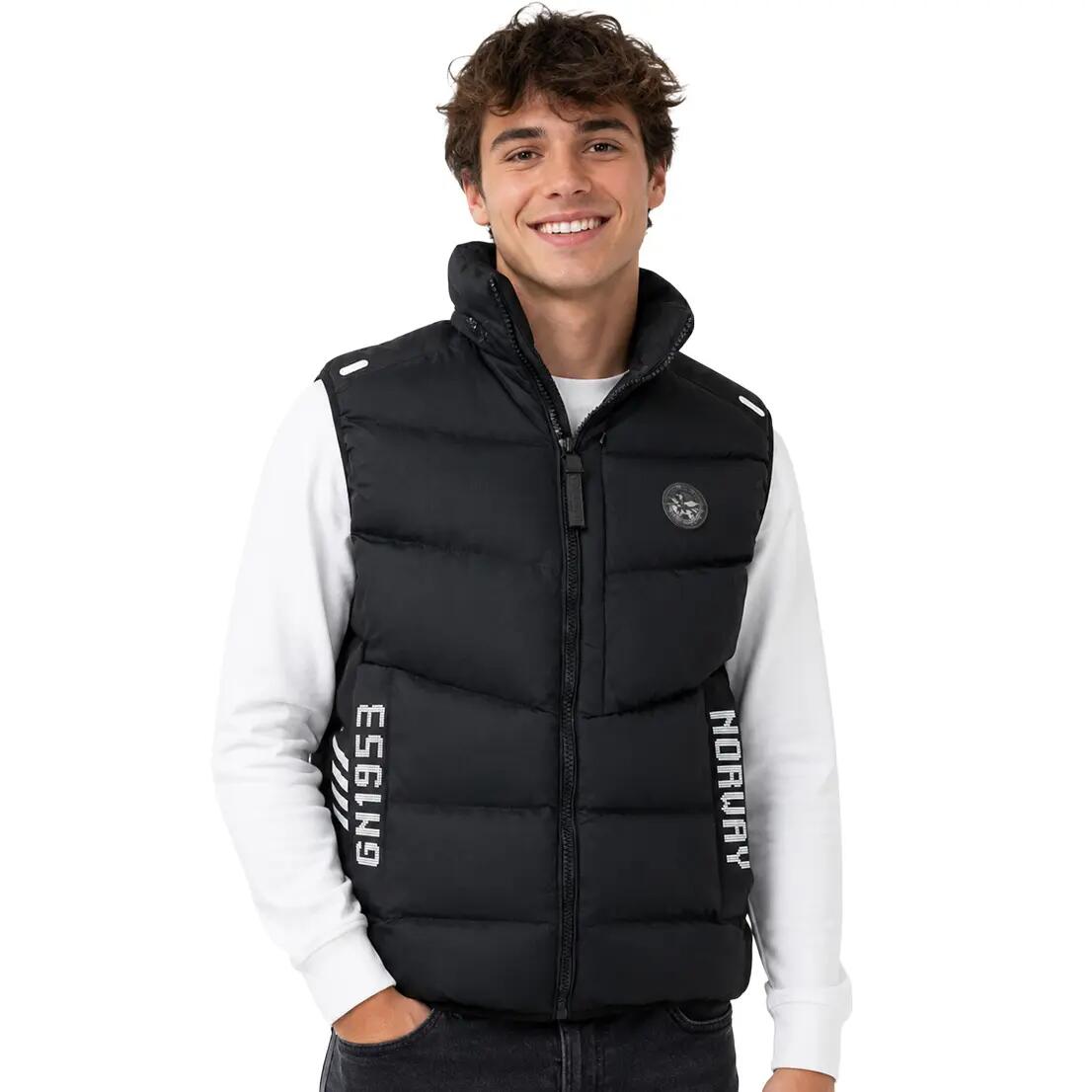 Weste – Lifestyle – Herren – gepolstert, hoher Kragen – Schwarz 2/6