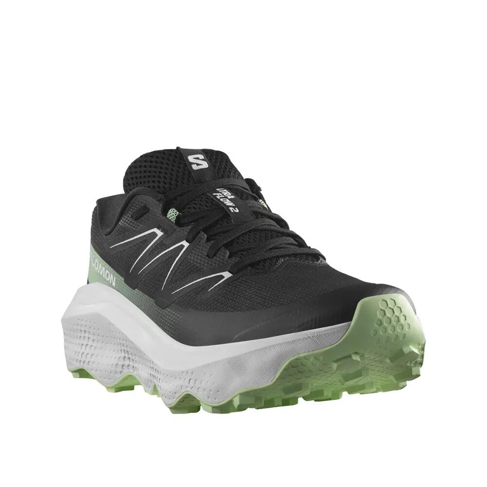 Scarpe da trail Salomon Ultra Flow 2 Nero/Bianco/Verde Patina 2/5