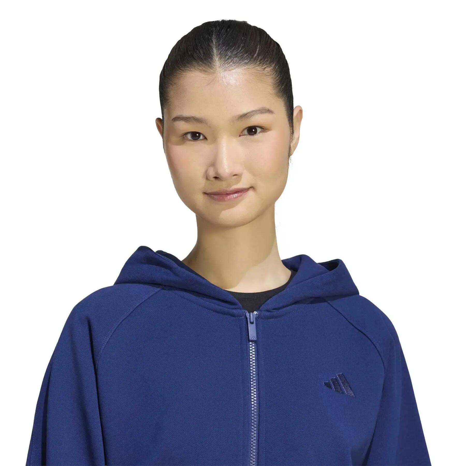 Veste à capuche zippé intégral femme adidas Logo 5/6