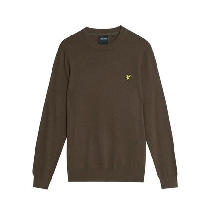 Pull col rond en coton mérinos Lyle & Scott