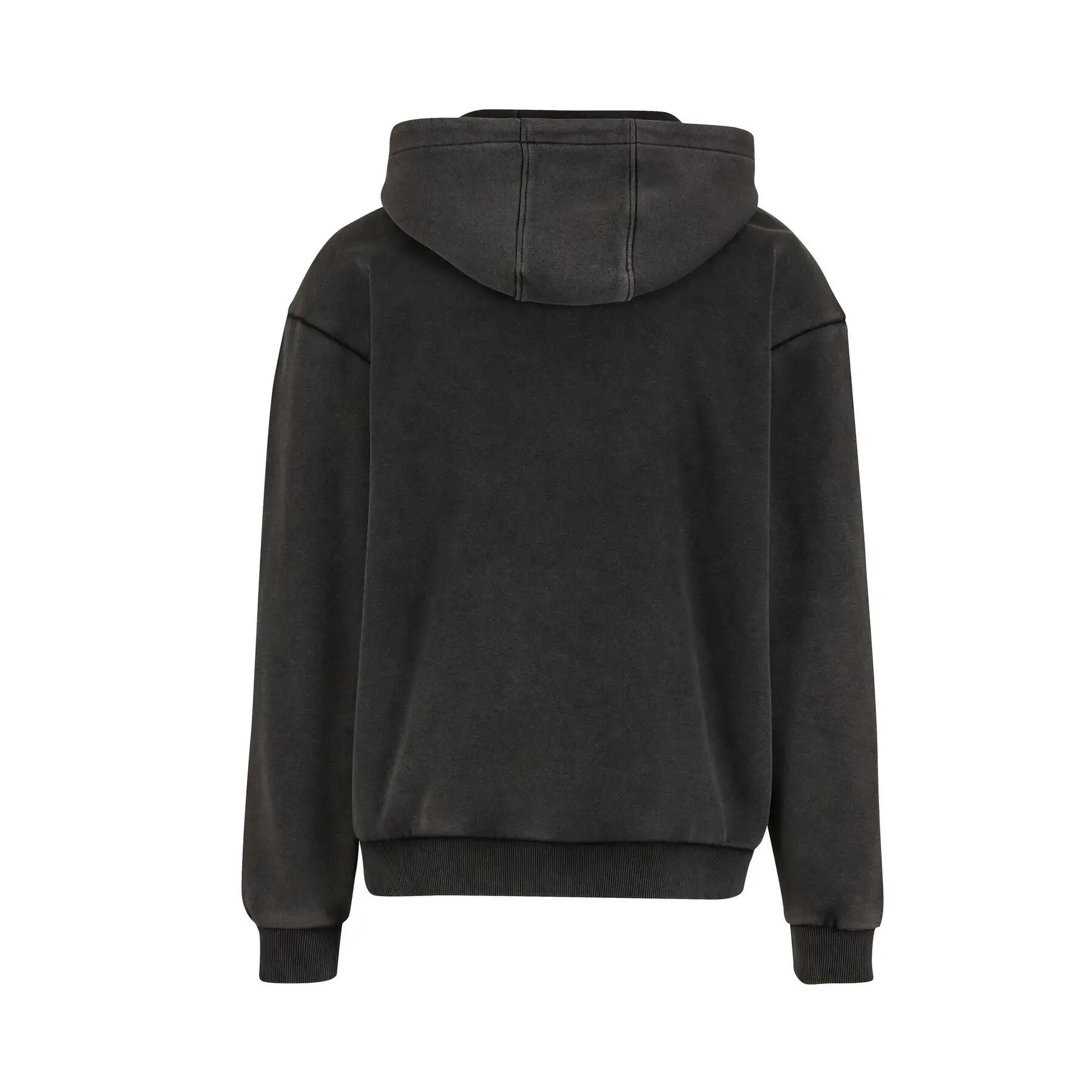 Sweatshirt com capuz pesado, desbotado e com fecho éclair Build Your Brand Stone 2/4