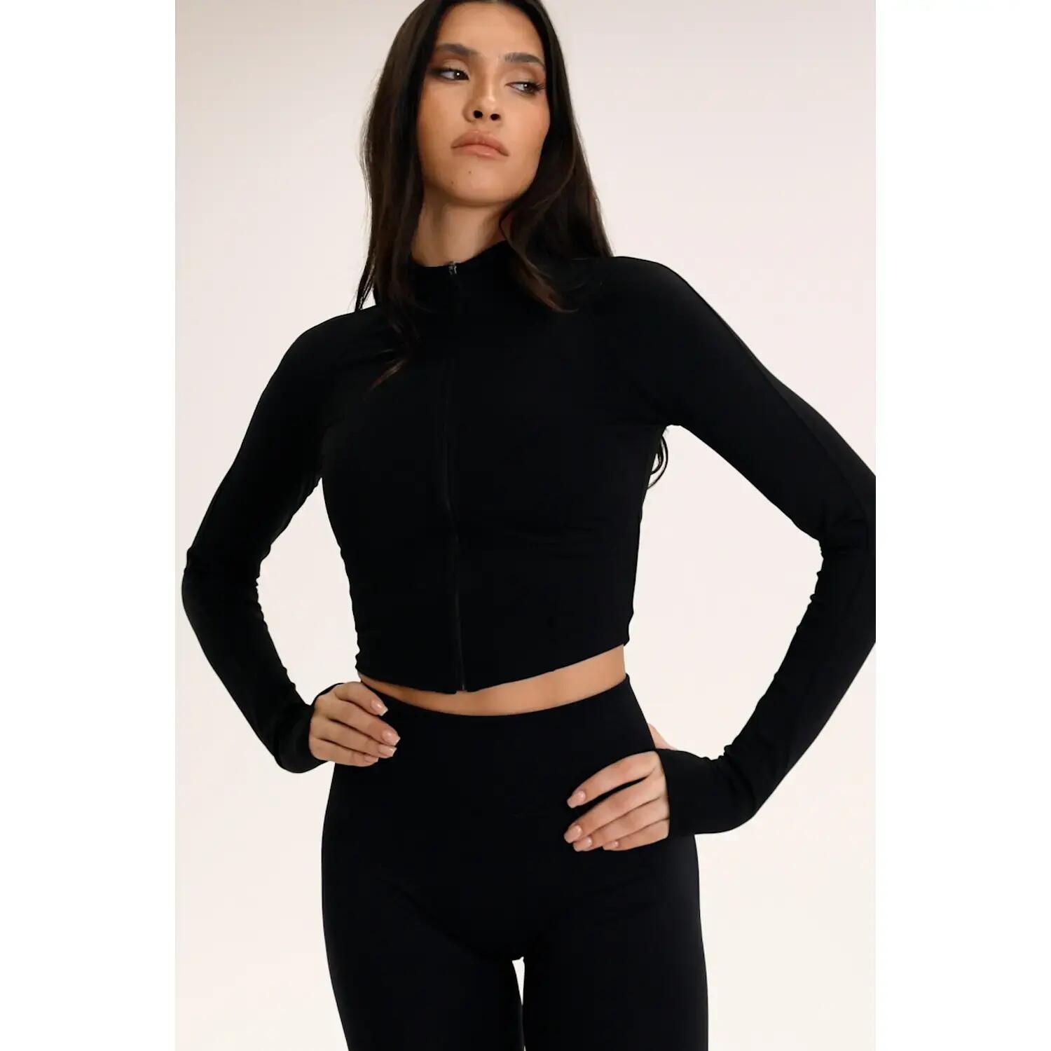 Damska rozpinana crop sweatshirt Gym Glamour 3/5