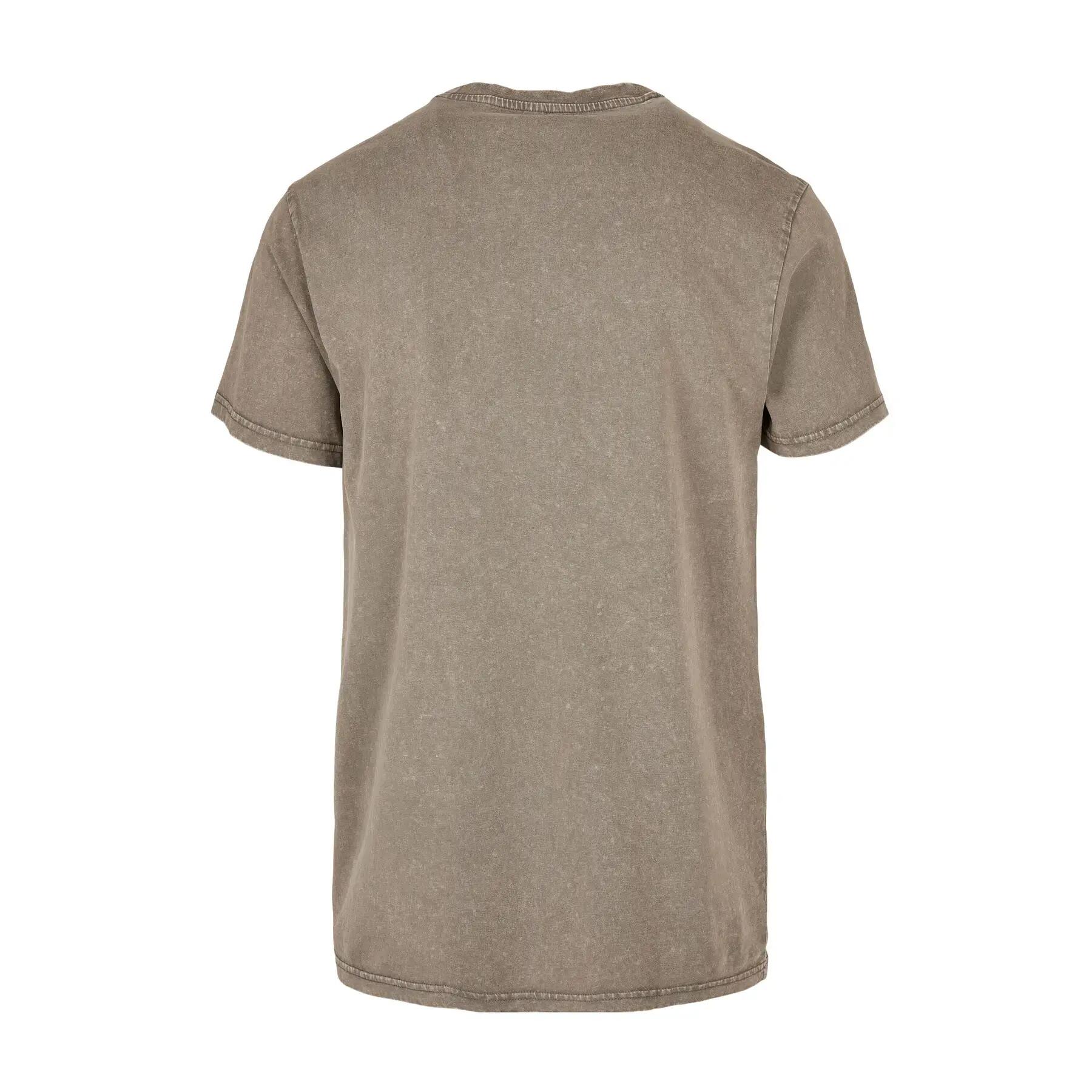 T-shirt desbotado de gola redonda Build Your Brand Acid 2/4