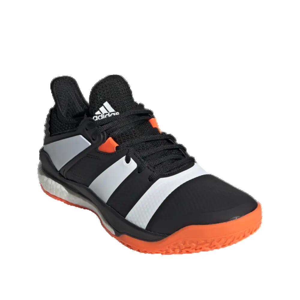Chaussures de handball adidas Stabil X Noir/Blanc/Orange Fluo 2/3