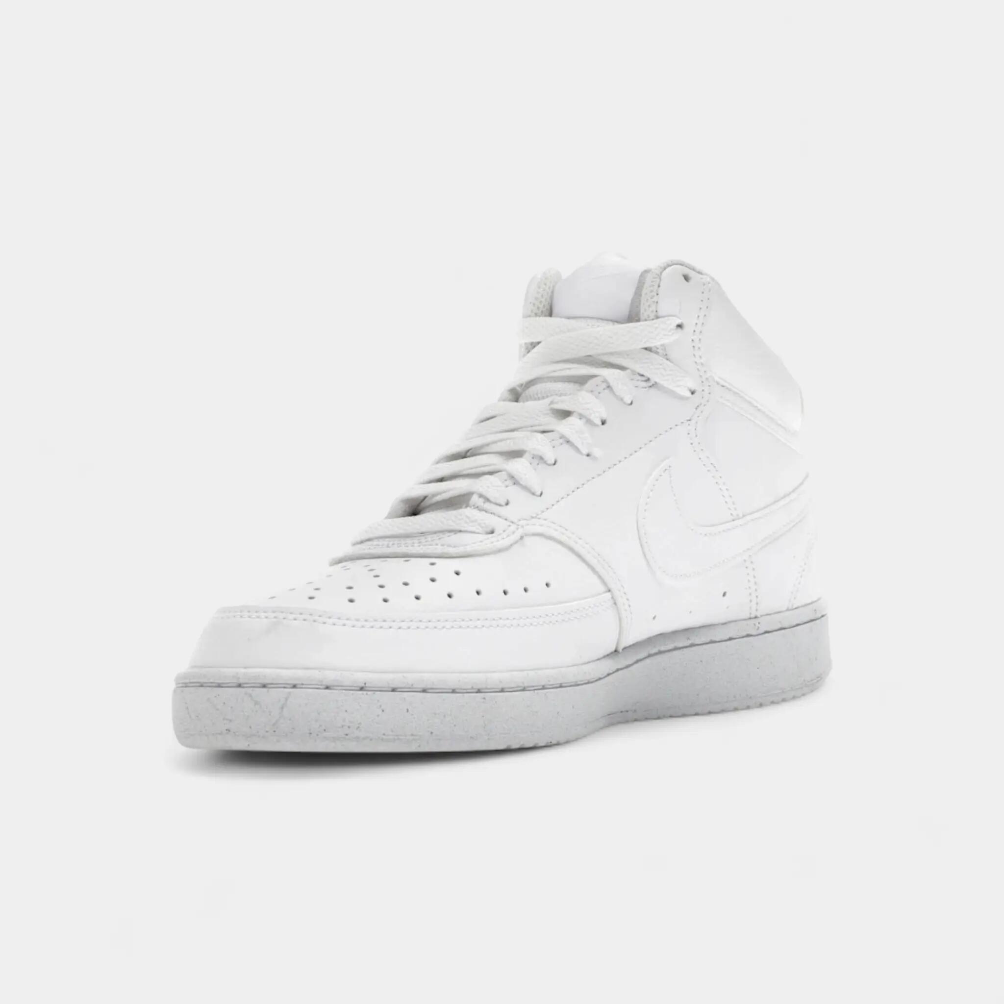 Nike Court Vision Mid Next Nature Triple White 3/4