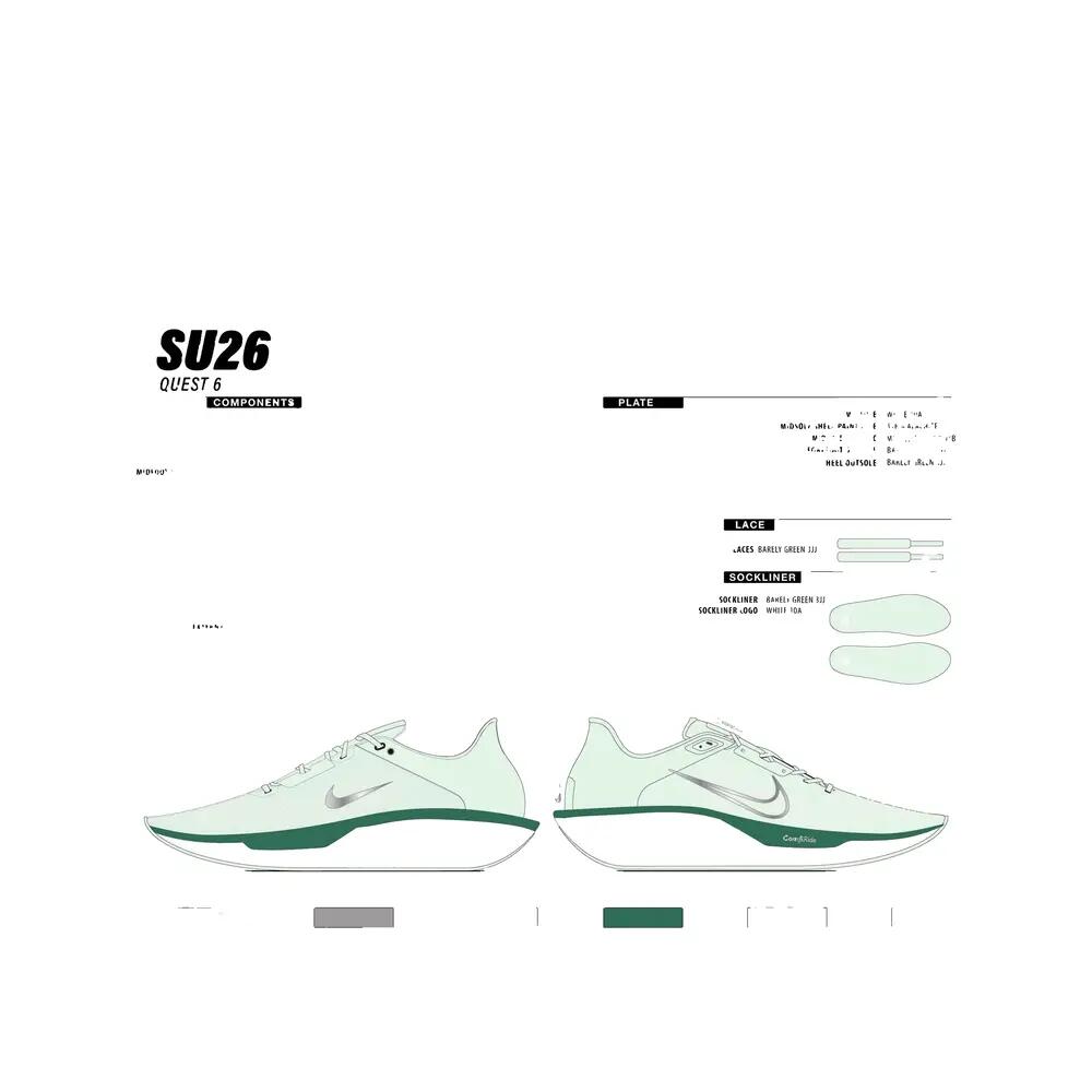 Nike Quest 6 Laufschuhe Grün 2/5