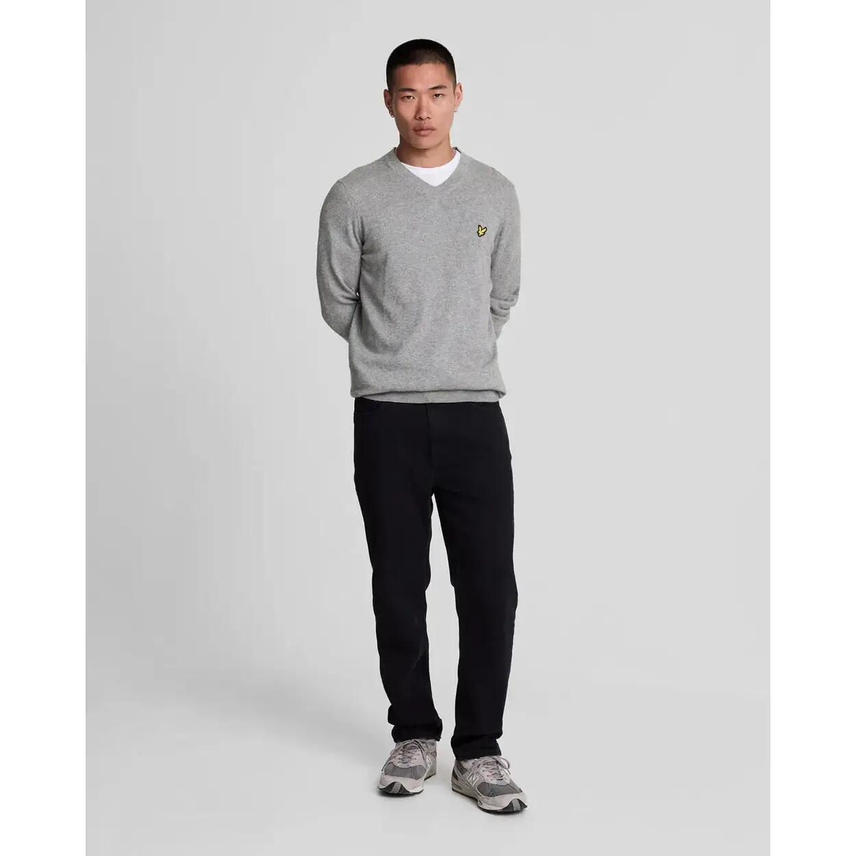 Pull col V en laine mérinos Lyle & Scott 2/3