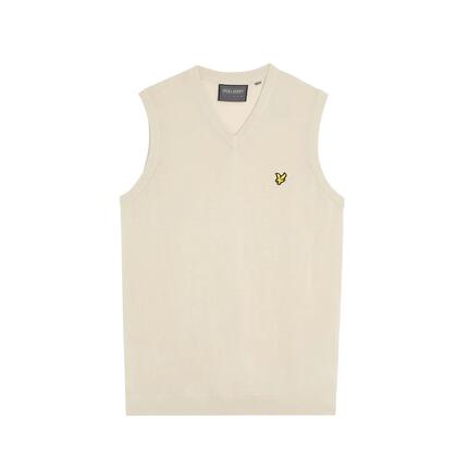 Pull sans manches tricoté à col V mérinos Lyle & Scott
