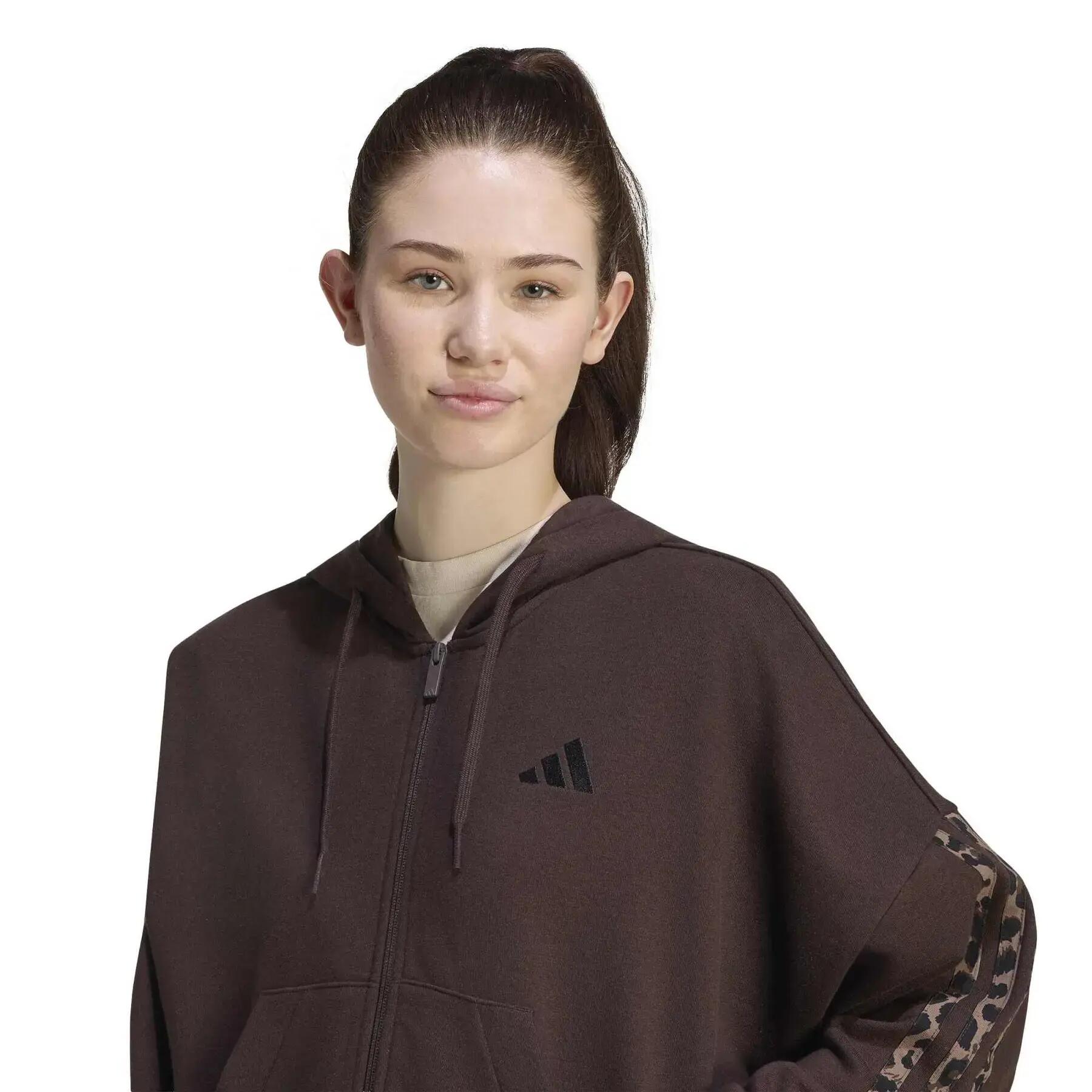 Sweatshirt à capuche zippé femme adidas Essentials 3-Stripes 5/6