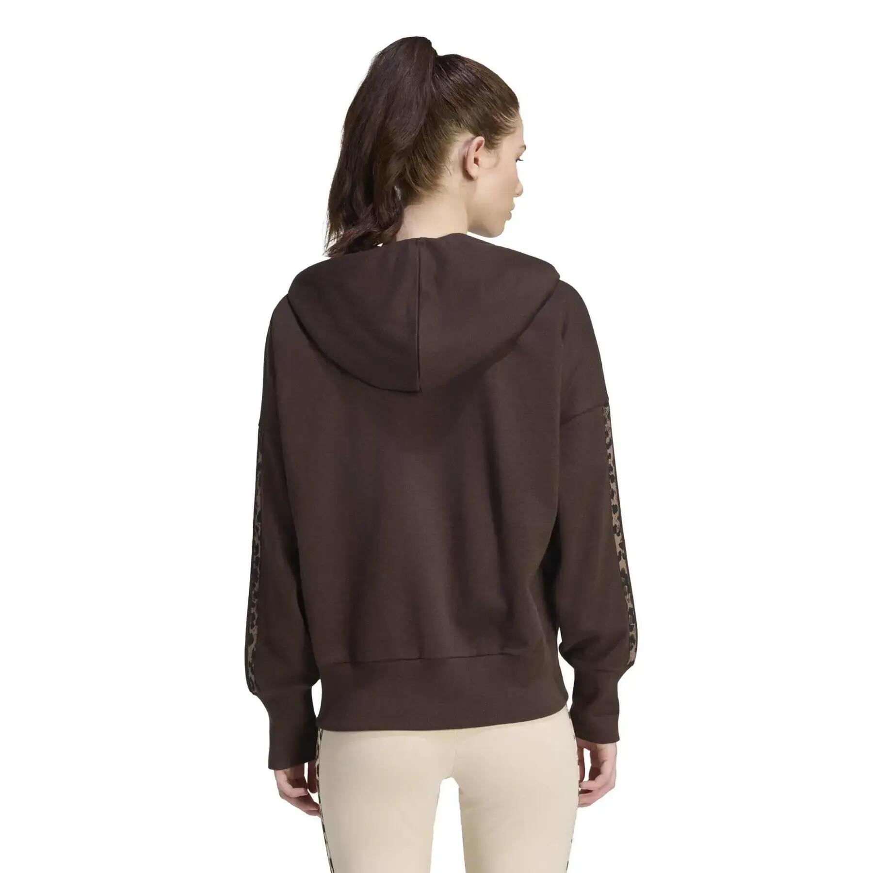 Sweatshirt à capuche zippé femme adidas Essentials 3-Stripes 4/6