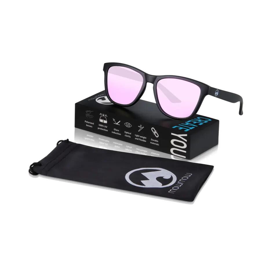 Lunettes de soleil unisexe Alpenglow (Black | Purple Mirror) 4/4