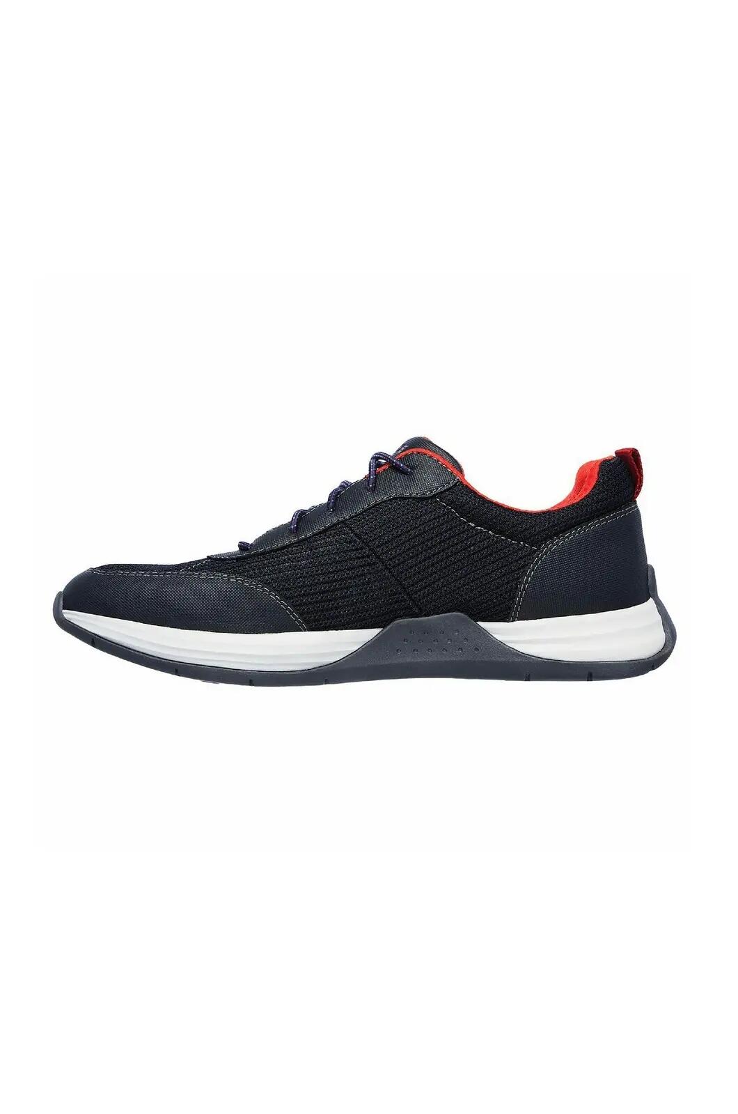 Zapatos Skechers Evano - Neslo Gris/Negro/Azul 3/4