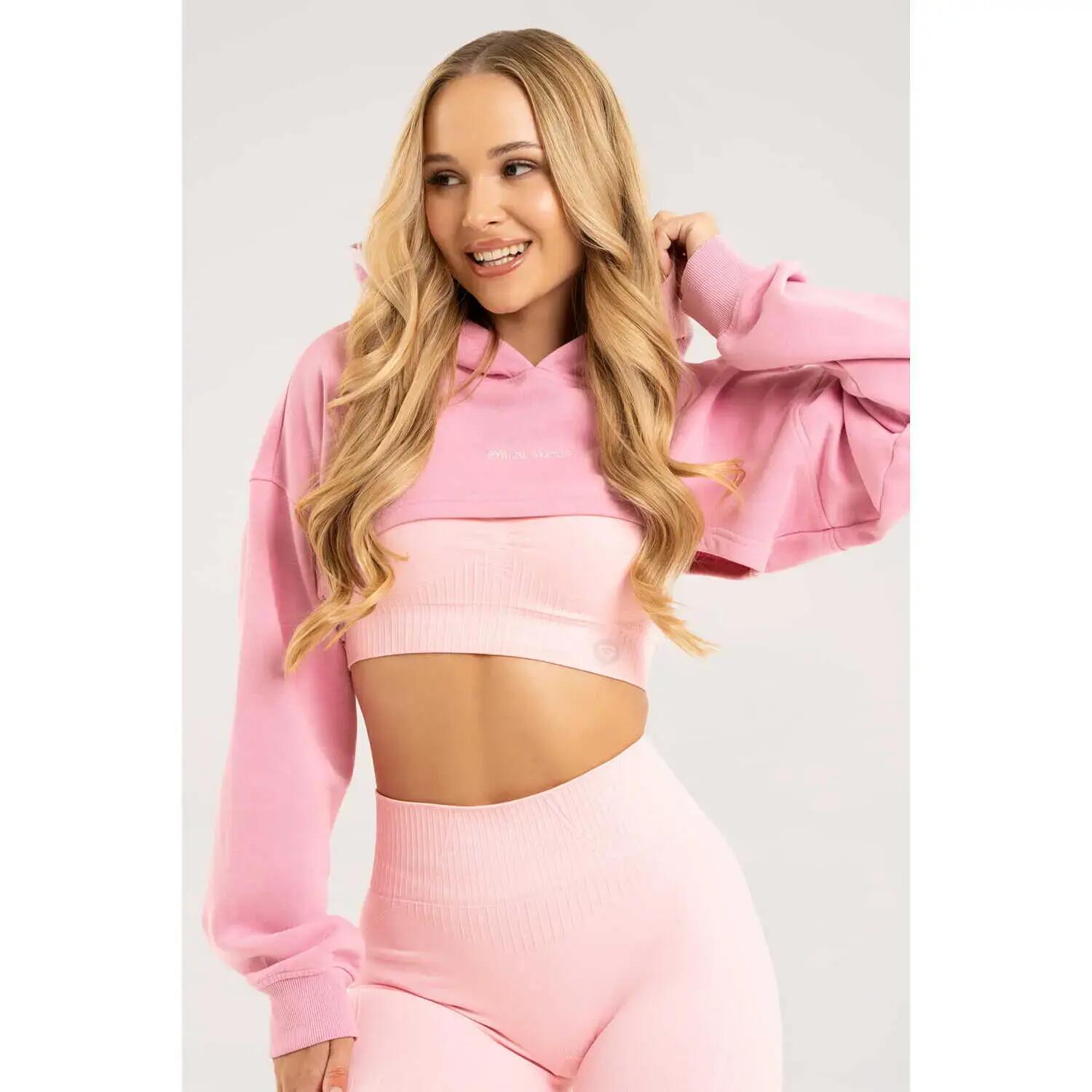 Dames Cropped Hoodie Gym Glamour 2/5