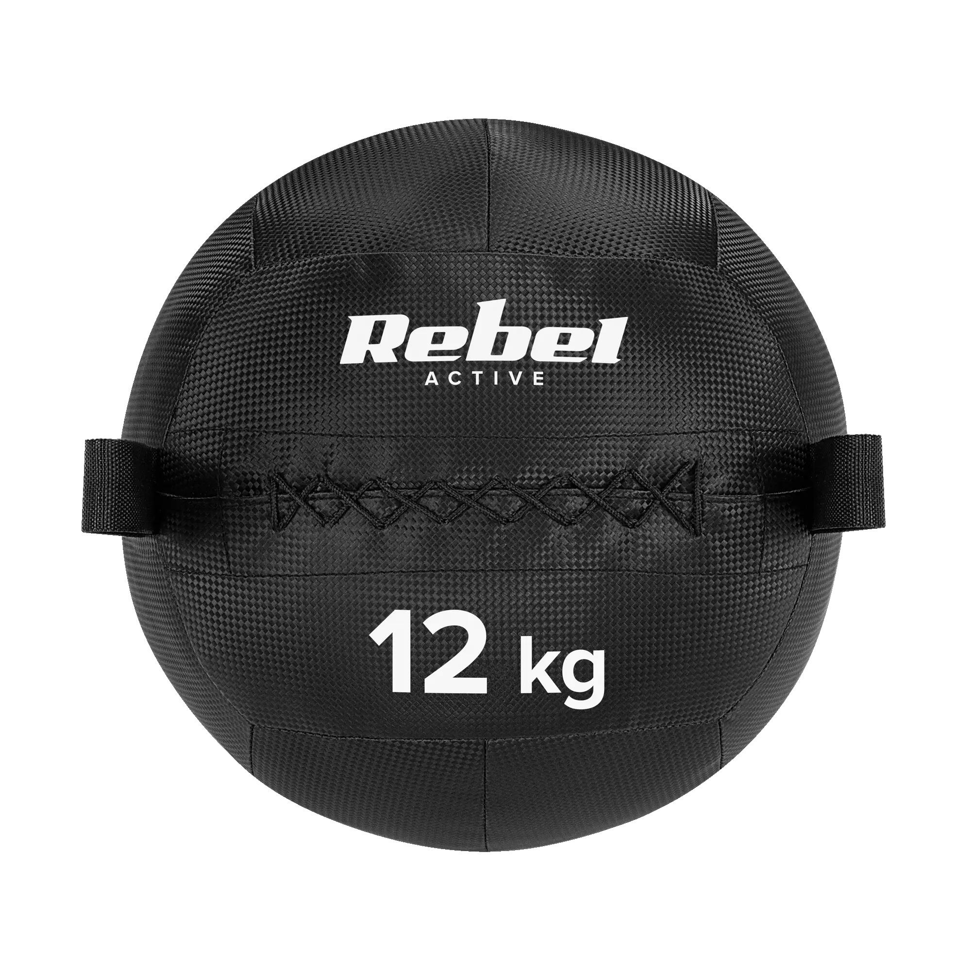 Piłka lekarska do ćwiczeń fitness rehabilitacyjna 12kg Rebel 2/6