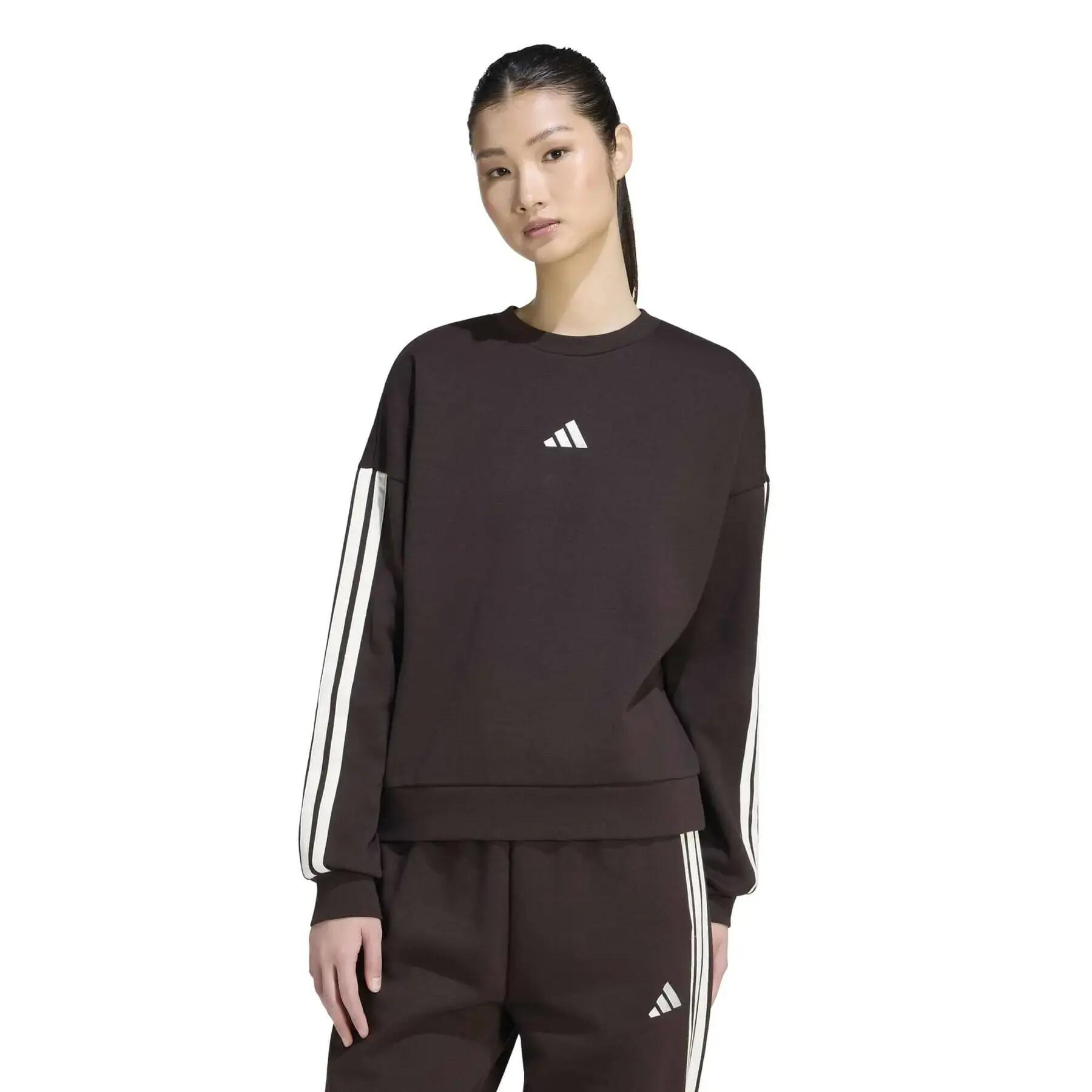 Sweatshirt polaire femme adidas Essentials 3-Stripes 2/6
