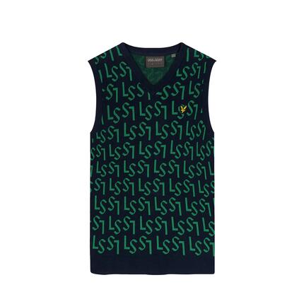 Pull col V sans manches Lyle & Scott Monogram