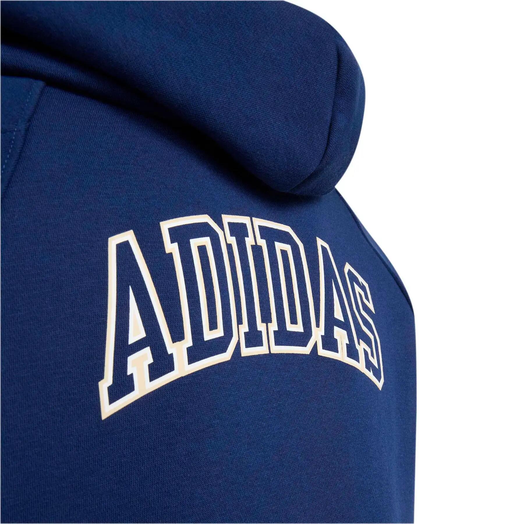 Sweatshirt à capuche zippé enfant adidas Collegiate Typography 5/5