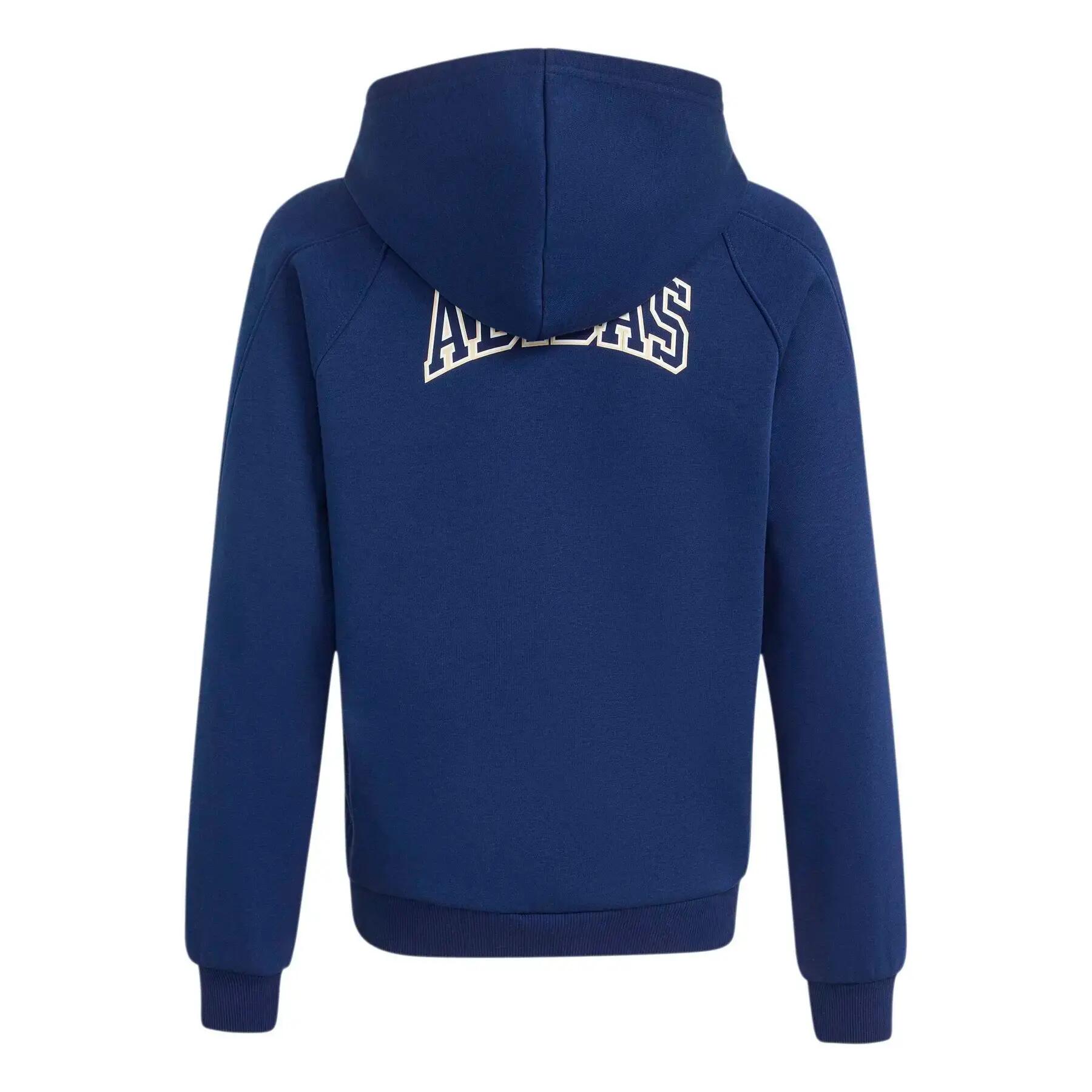 Sweatshirt à capuche zippé enfant adidas Collegiate Typography 2/5