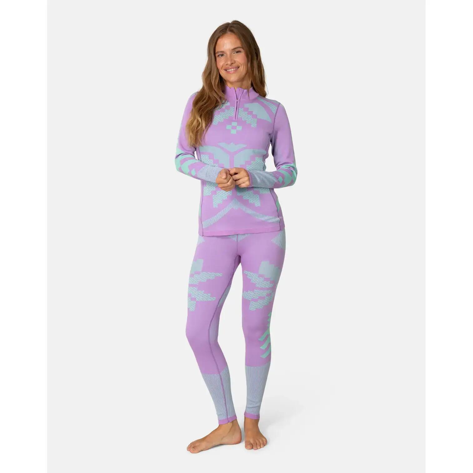 Malla interior 1/2 cremallera de mangas largas para mujer Kari Traa Faith 5/6