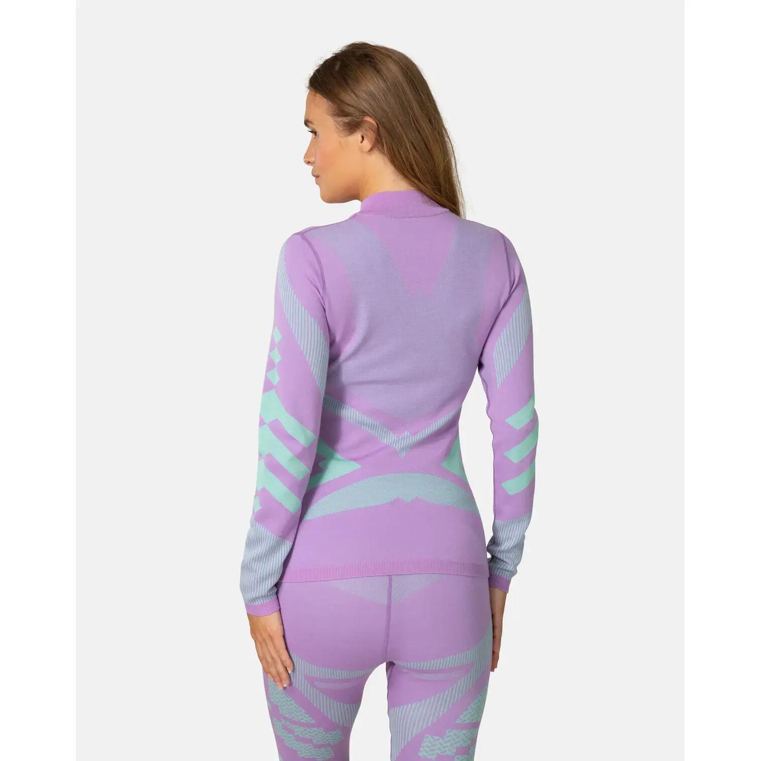 Malla interior 1/2 cremallera de mangas largas para mujer Kari Traa Faith 4/6