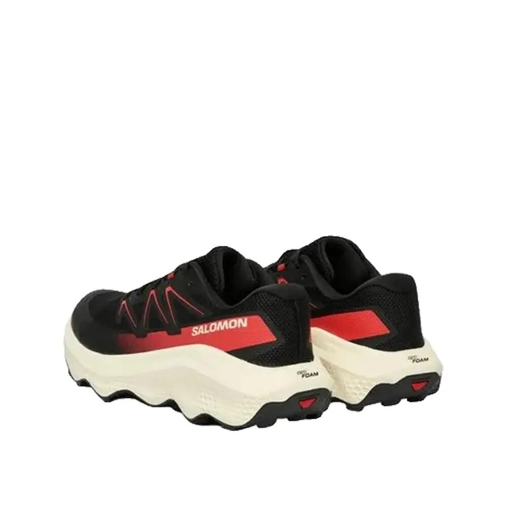 Salomon Ultra Flow 2 Trailrunning-Schuhe Schwarz/Vanille Glacé/Feuerrot 3/4