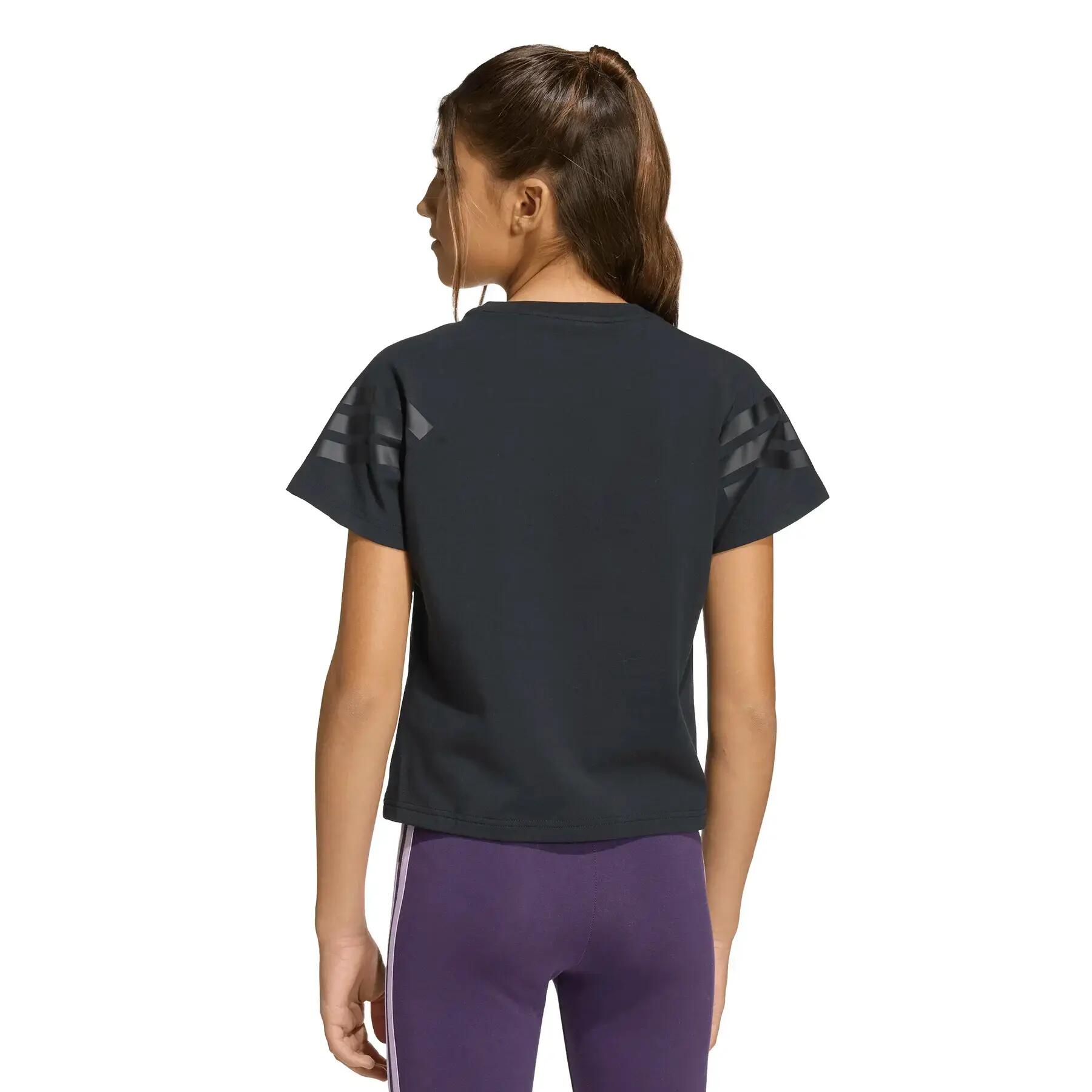 T-shirt fille adidas Icons 3 Stipes 3/6