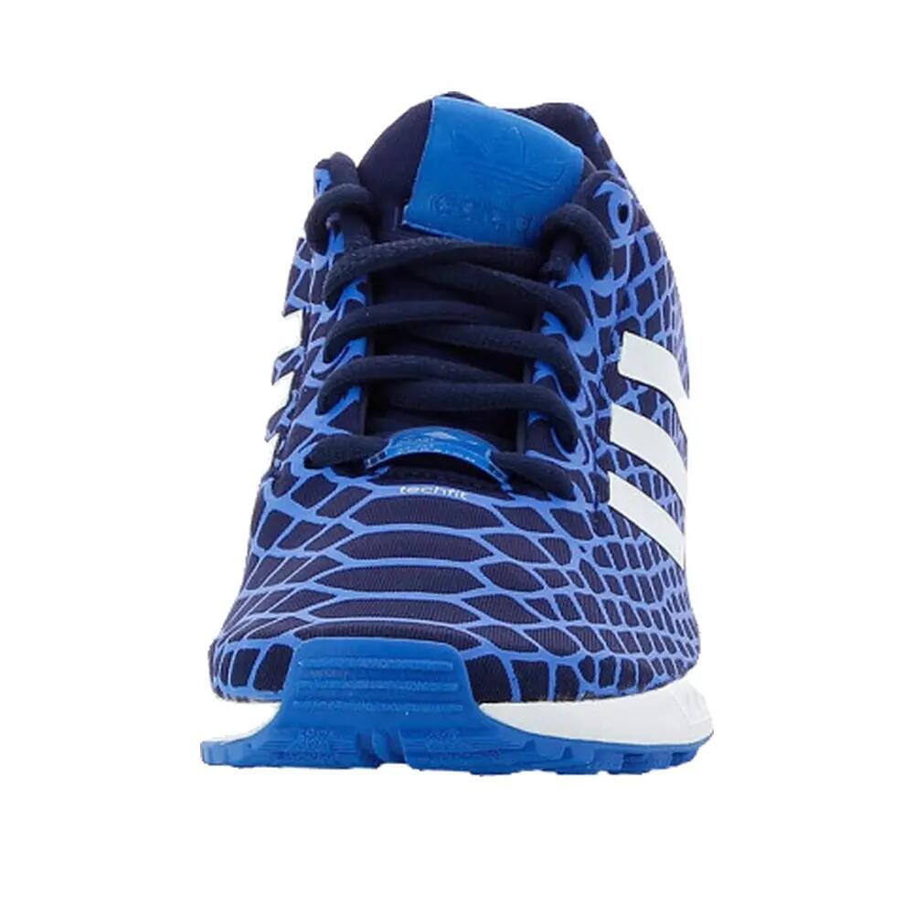 Chaussures adidas zx flux tech fit Junior Bleu/Blanc 2/5