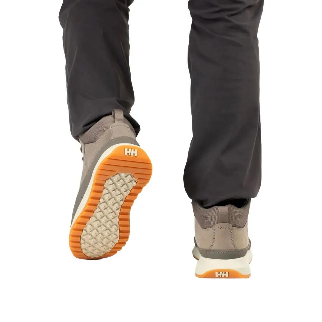 Botas Beige Helly Hansen Beckett Mid Fallen Rock con Cuero Impermeable 3/4