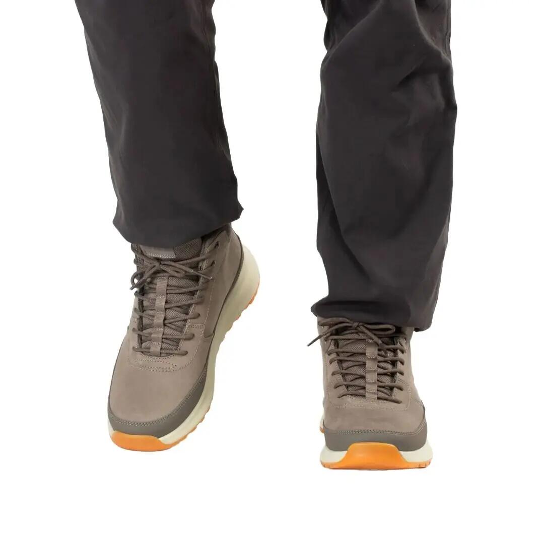 Botas Beige Helly Hansen Beckett Mid Fallen Rock con Cuero Impermeable 2/4