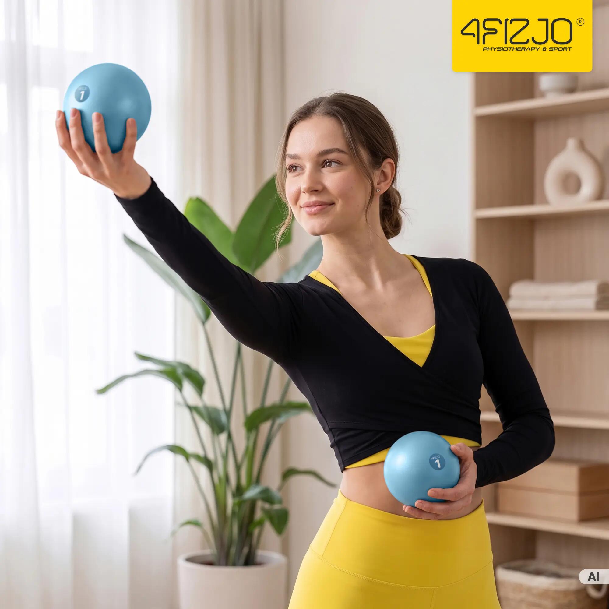 Piłki obciążeniowe do pilatesu toning ball z piaskiem zestaw 4FIZJO 8/13