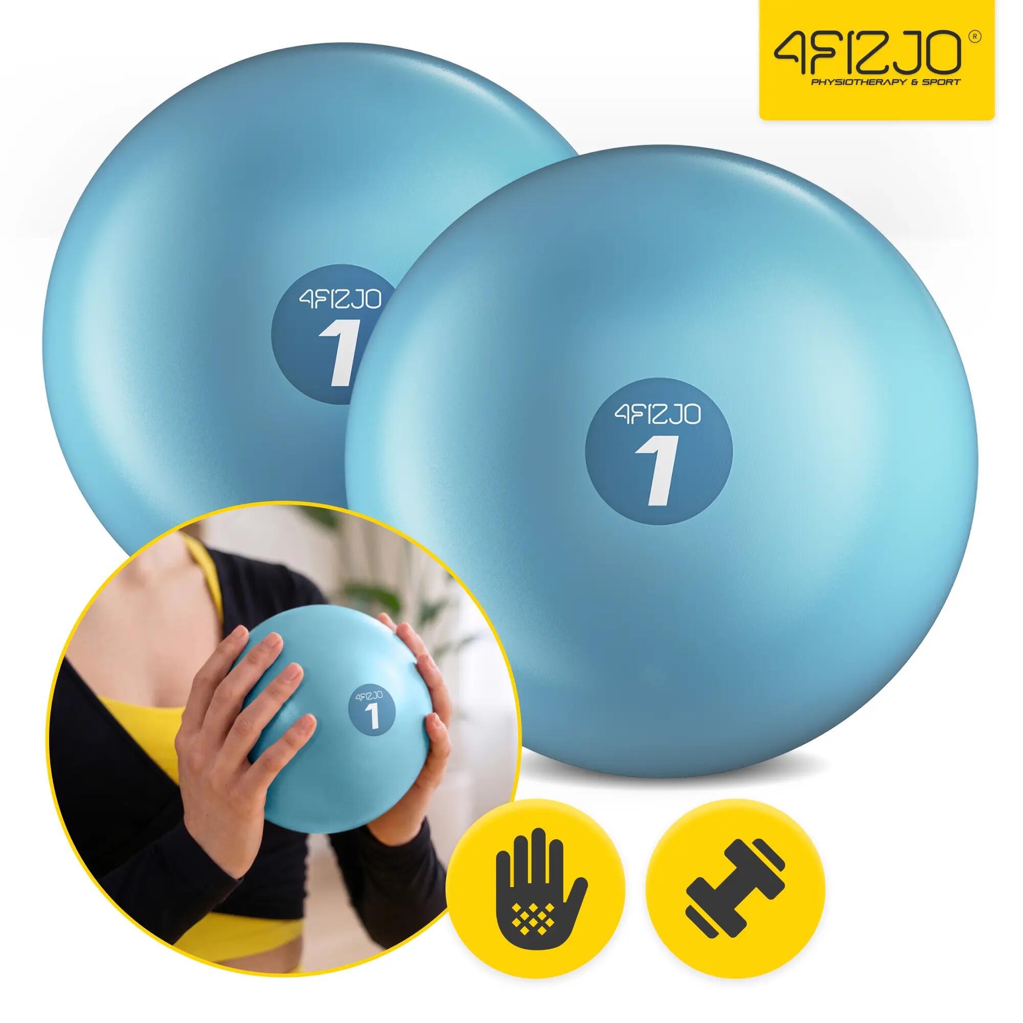 Piłki obciążeniowe do pilatesu toning ball z piaskiem zestaw 4FIZJO 6/13