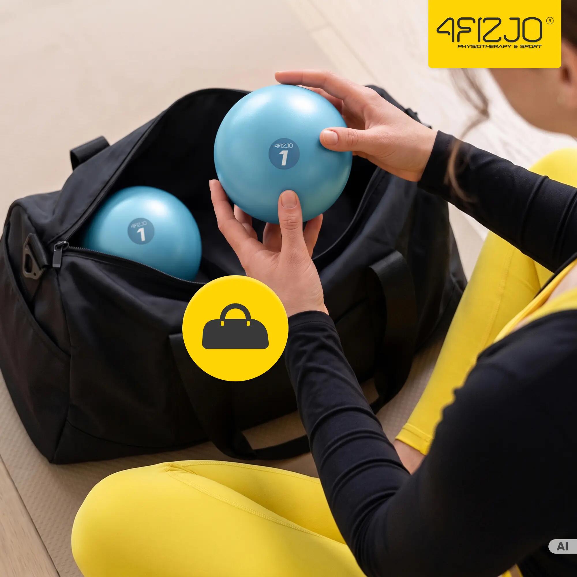 Piłki obciążeniowe do pilatesu toning ball z piaskiem zestaw 4FIZJO 4/13