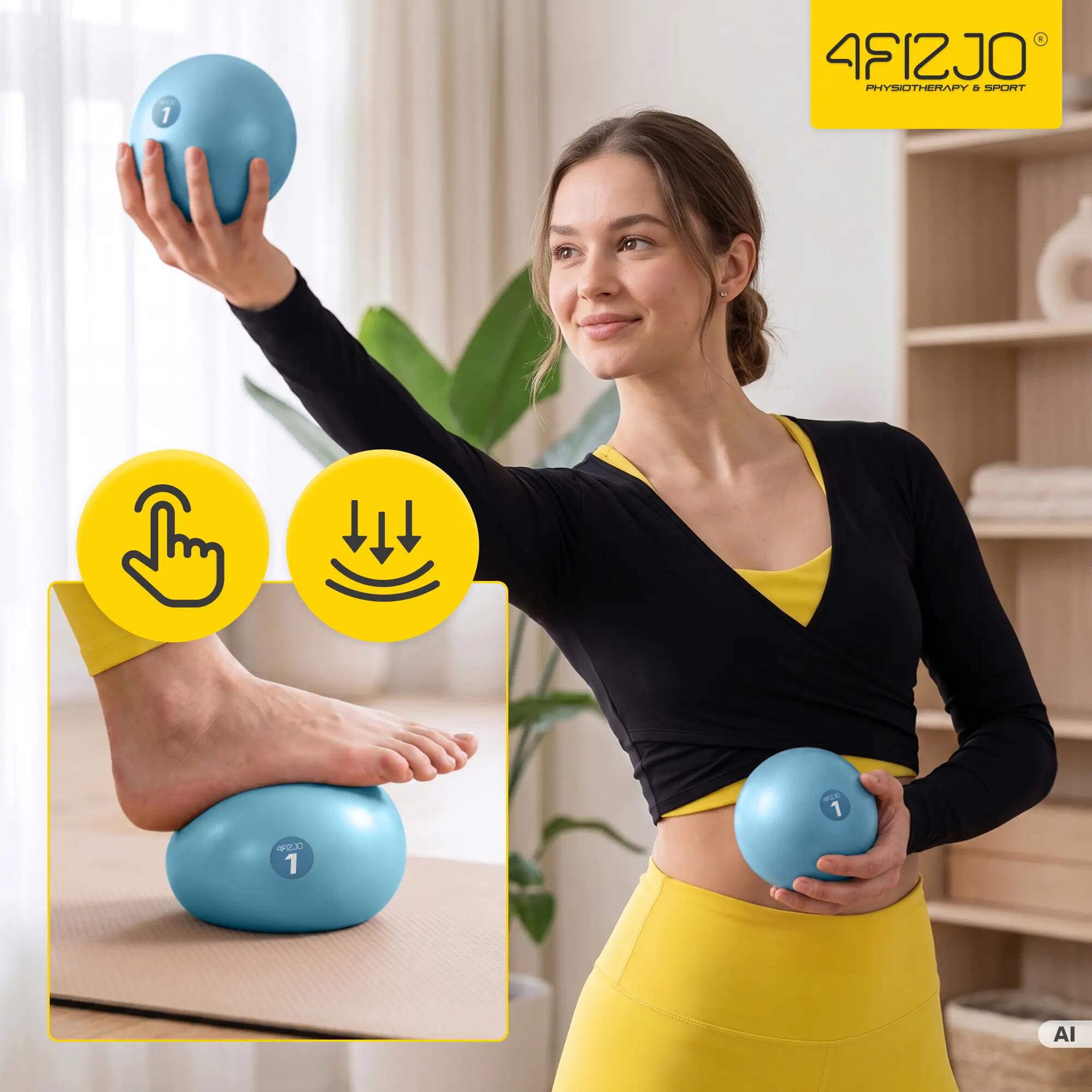 Piłki obciążeniowe do pilatesu toning ball z piaskiem zestaw 4FIZJO 2/13