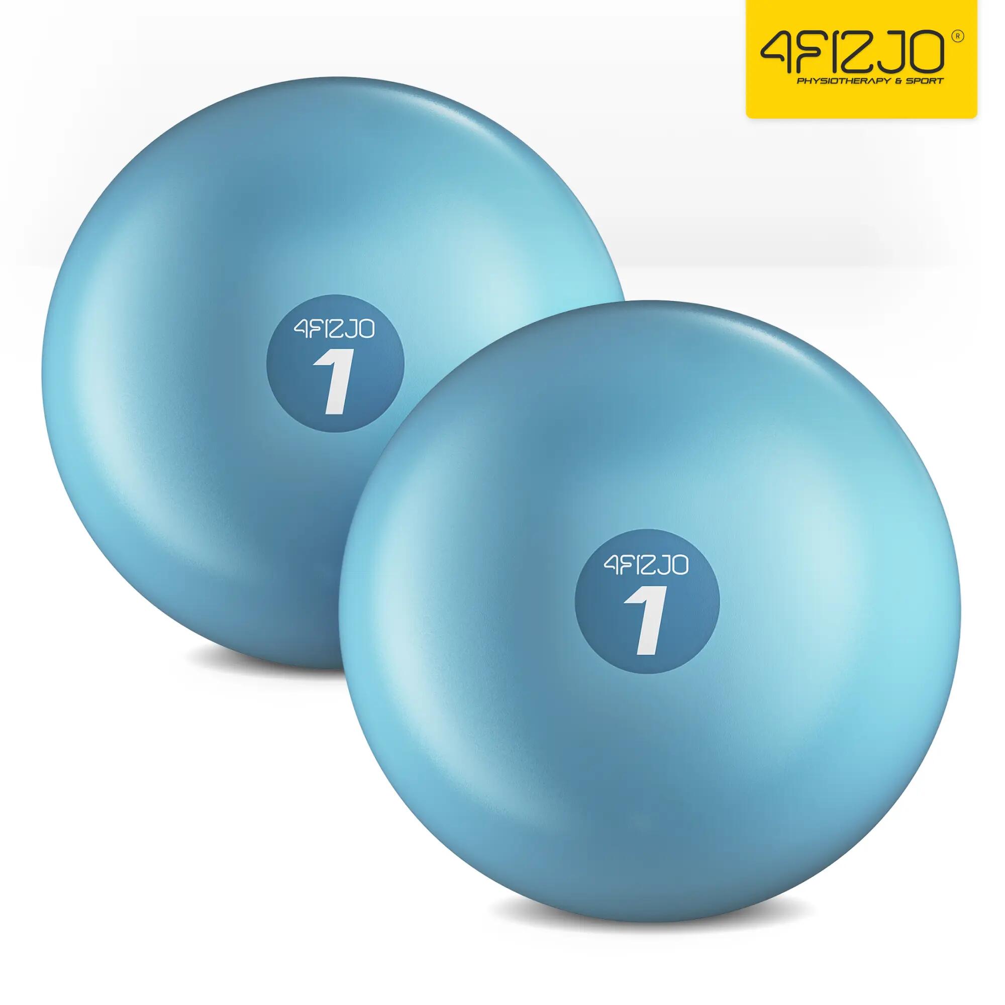 Piłki obciążeniowe do pilatesu toning ball z piaskiem zestaw 4FIZJO 13/13