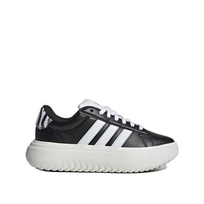 Adidas grand court platform schoenen zwart/wit
