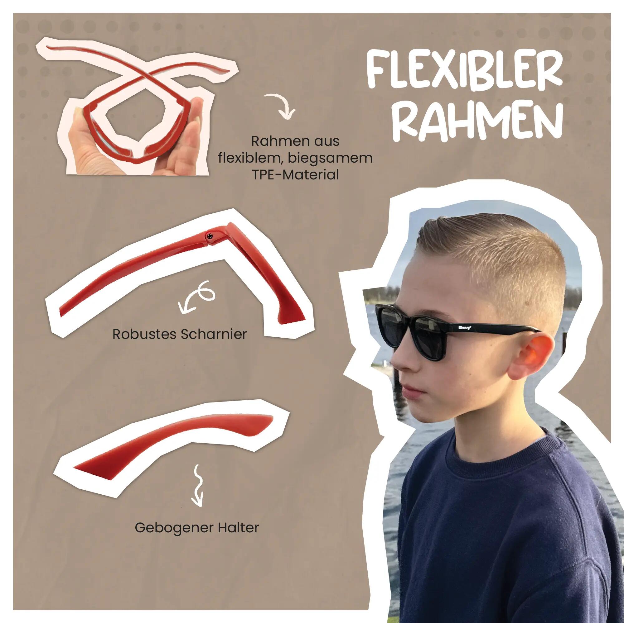 Kinder Sonnenbrille Yuki Pink 6-12 Jahre 5/6