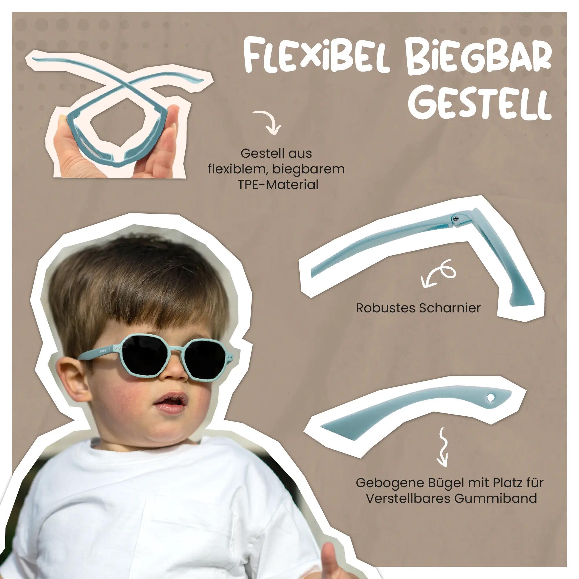 Occhiali da sole bambino Yana Red 1-3 anni 5/6