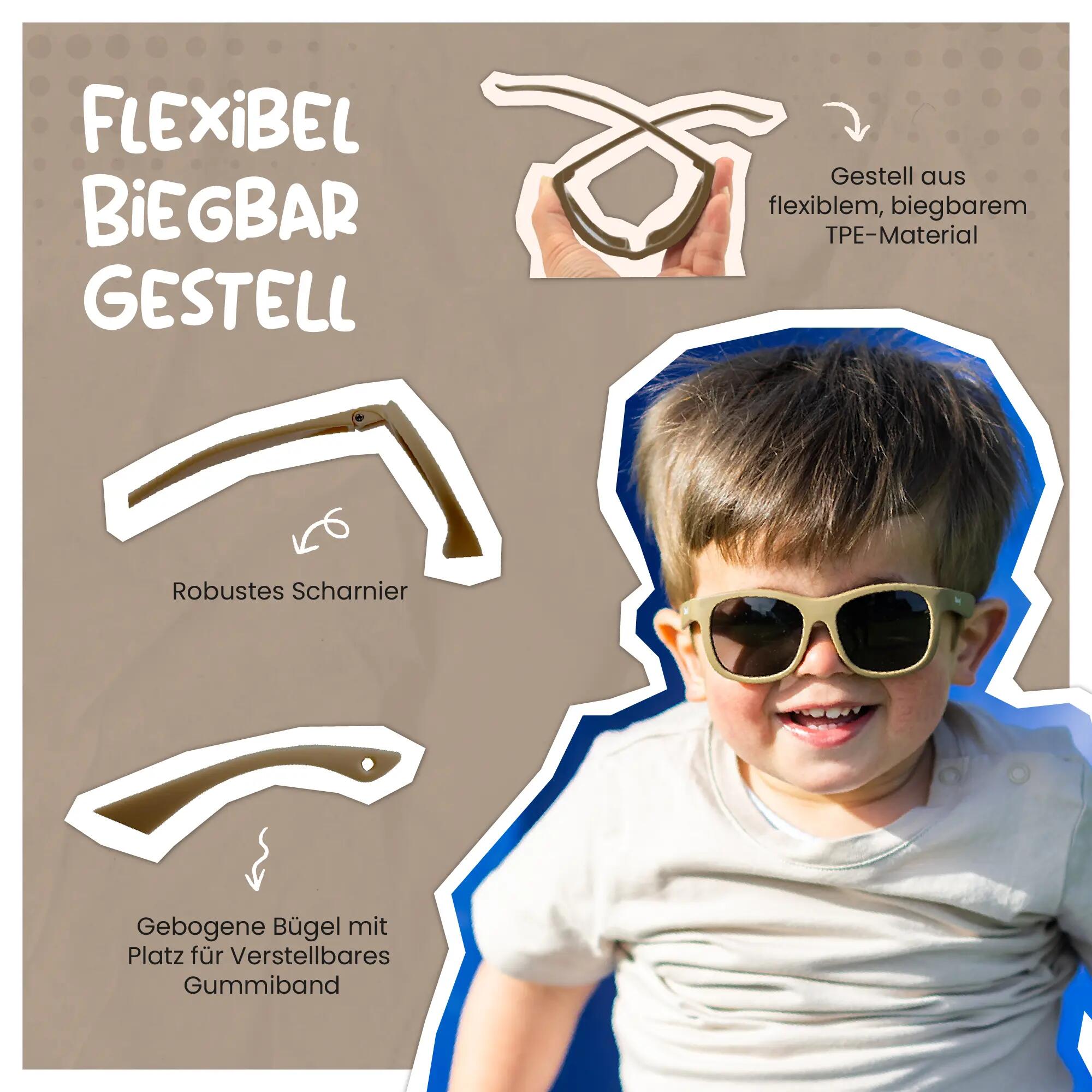 Lunettes de soleil enfant Luca Black 1-3 ans 5/6