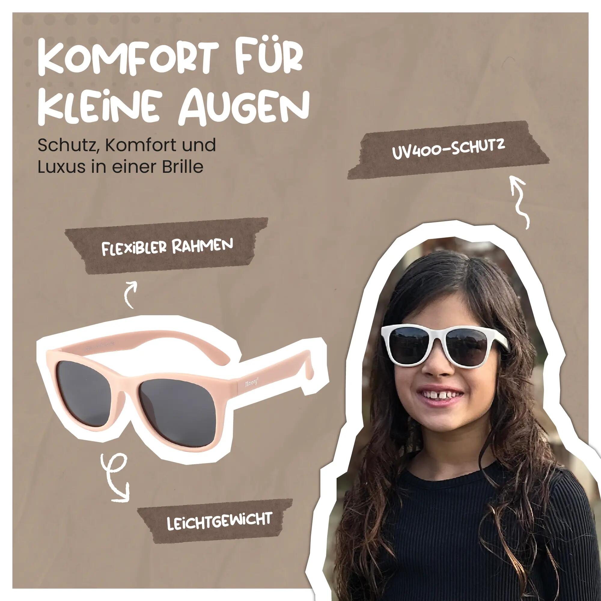 Kinder Sonnenbrille Yuki Pink 6-12 Jahre 2/6