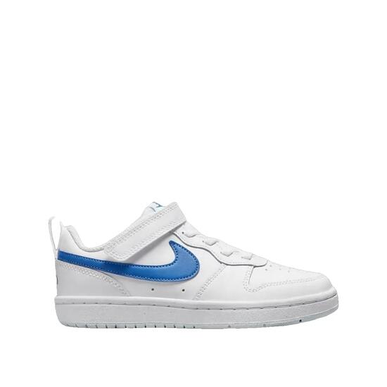 Buty Nike Court Borough Low 2 Białe/Niebieskie Foto/Czyste Platynowe