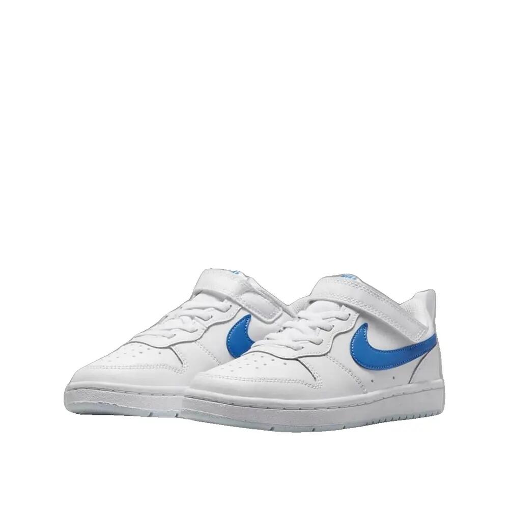Buty Nike Court Borough Low 2 Białe/Niebieskie Foto/Czyste Platynowe 4/7