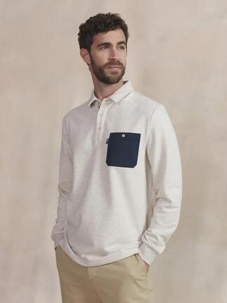 Polo manches longues homme - Civazpol - beige