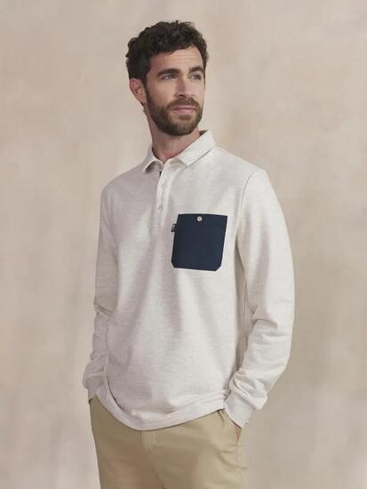 Polo manches longues homme - Civazpol - beige