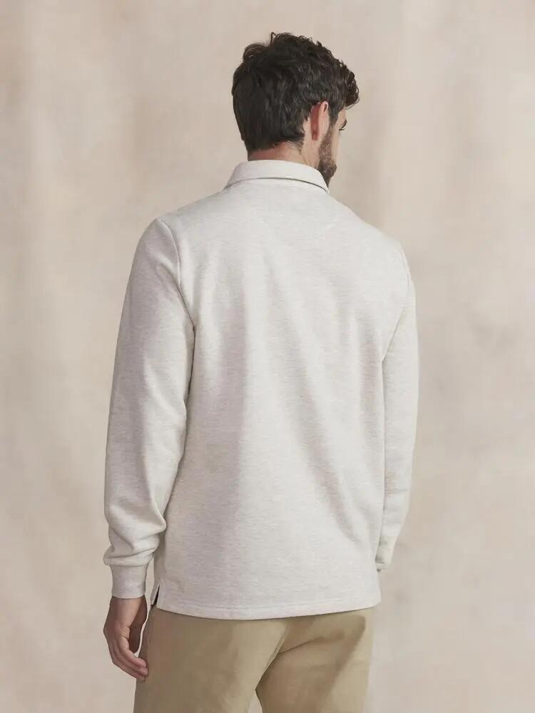 Polo manches longues - homme - col boutonné - CIVAZPOL - beige 4/5