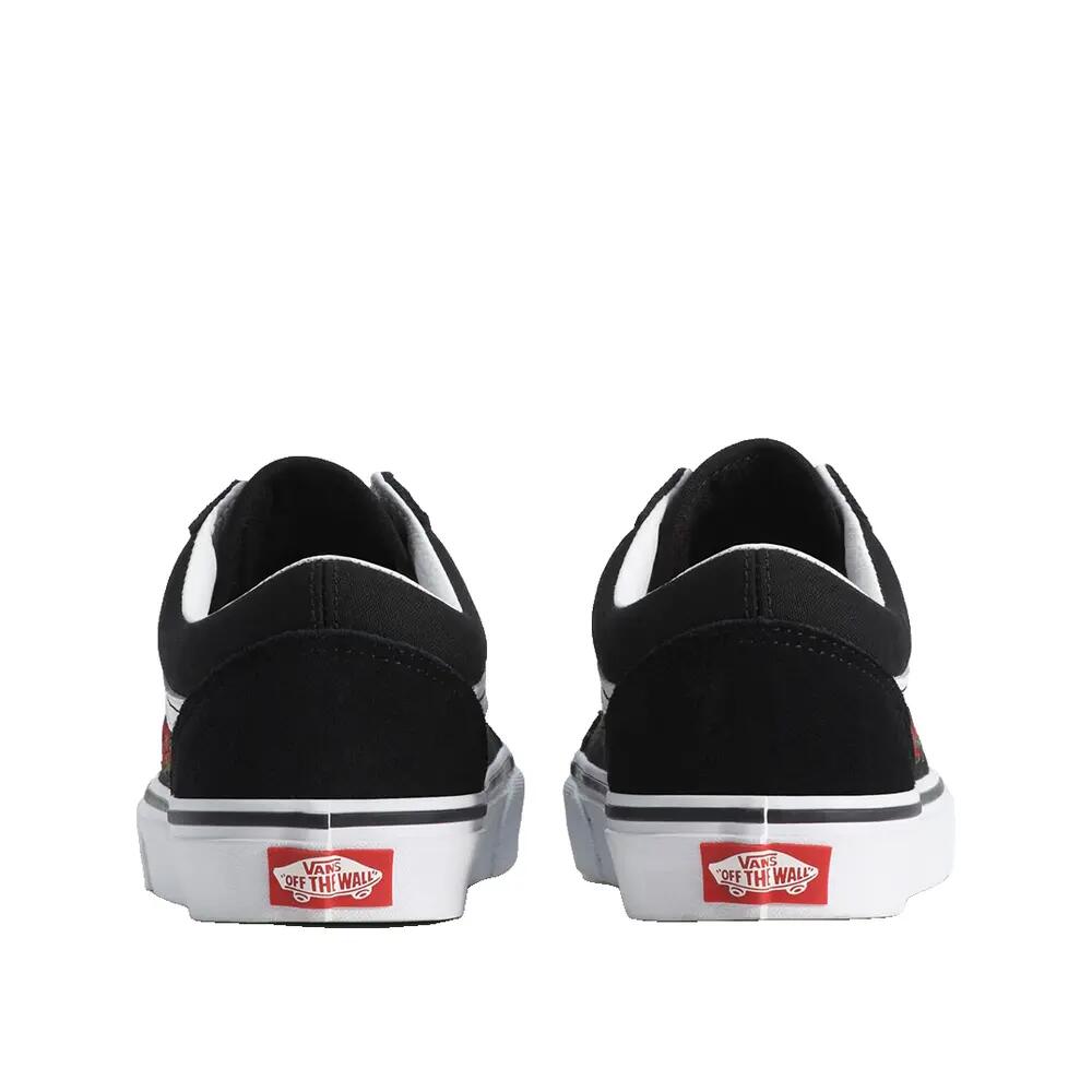 Buty Vans Old Skool Czarno/Czerwone haft różowy 4/5