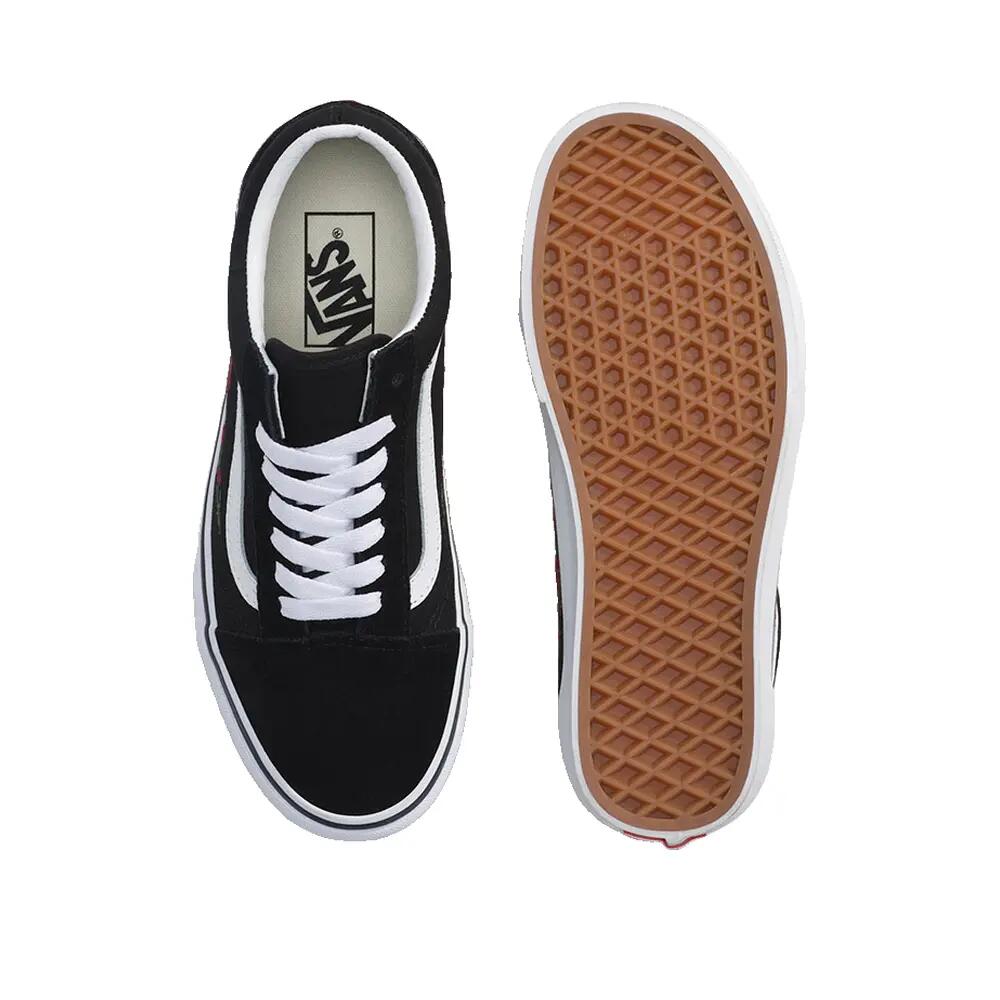 Buty Vans Old Skool Czarno/Czerwone haft różowy 3/5