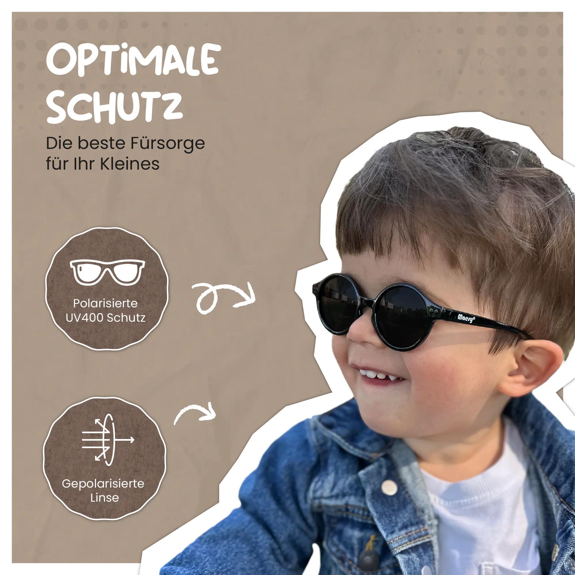 Occhiali da sole neonato Noah Black 0-24 mesi 4/6