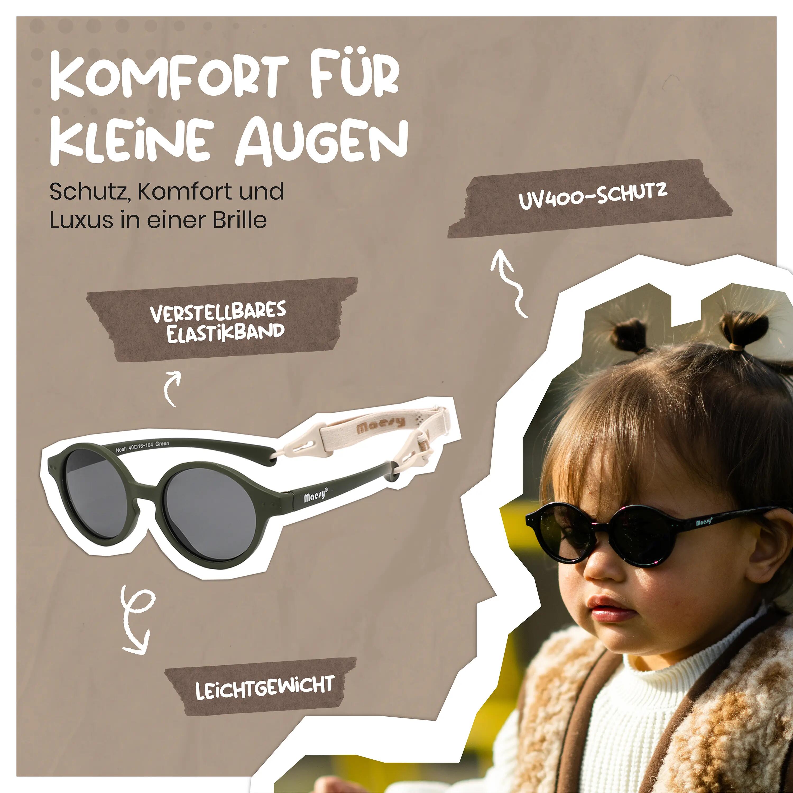 Occhiali da sole neonato Noah Black 0-24 mesi 2/6