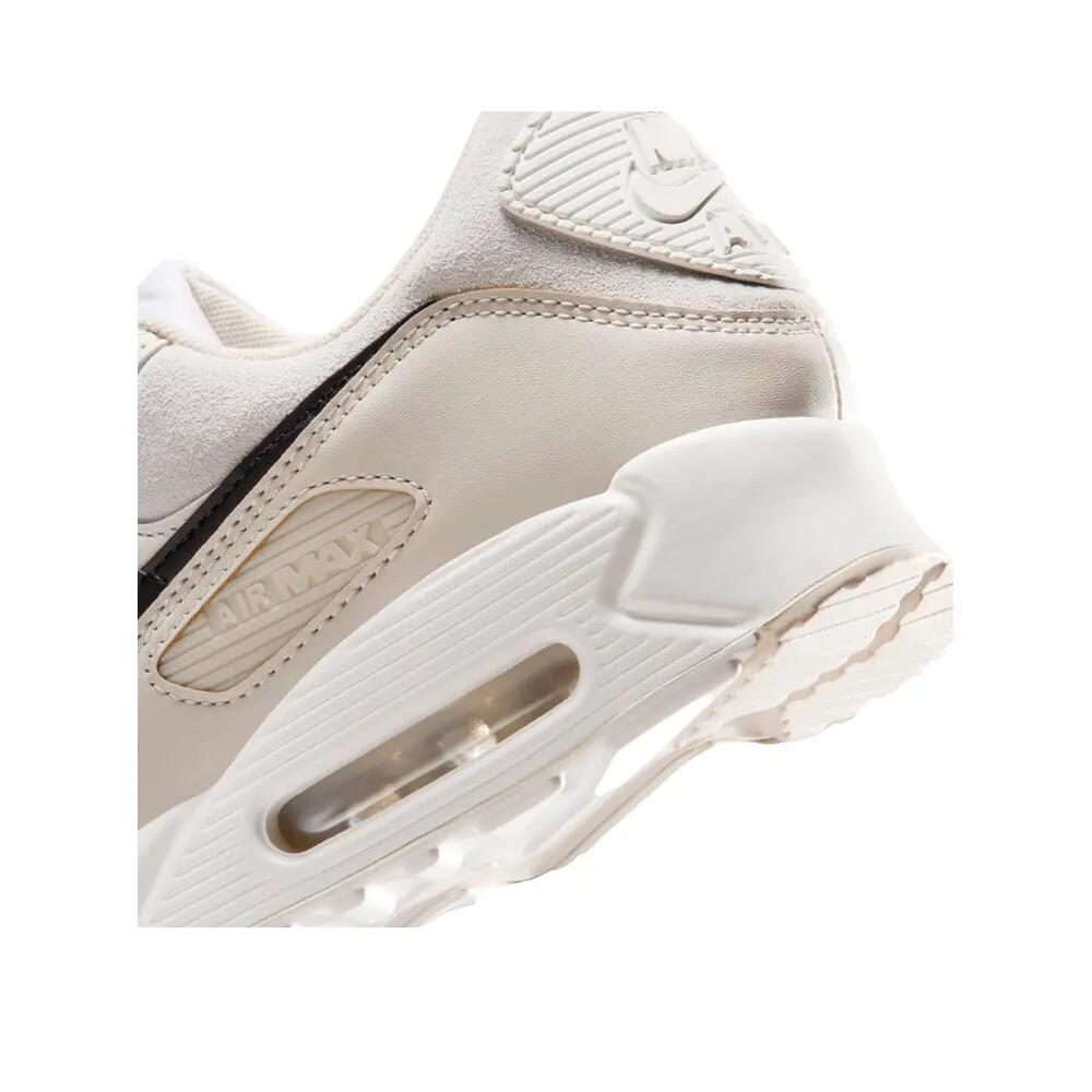 Zapatillas Nike Air Max 90 Blancas/Negras-Lt Orewood Brn-Fantasma 7/7