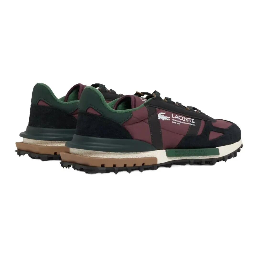 Zapatillas Granates Lacoste Elite Active Burgundi Black Cómodas y Ligeras 3/4